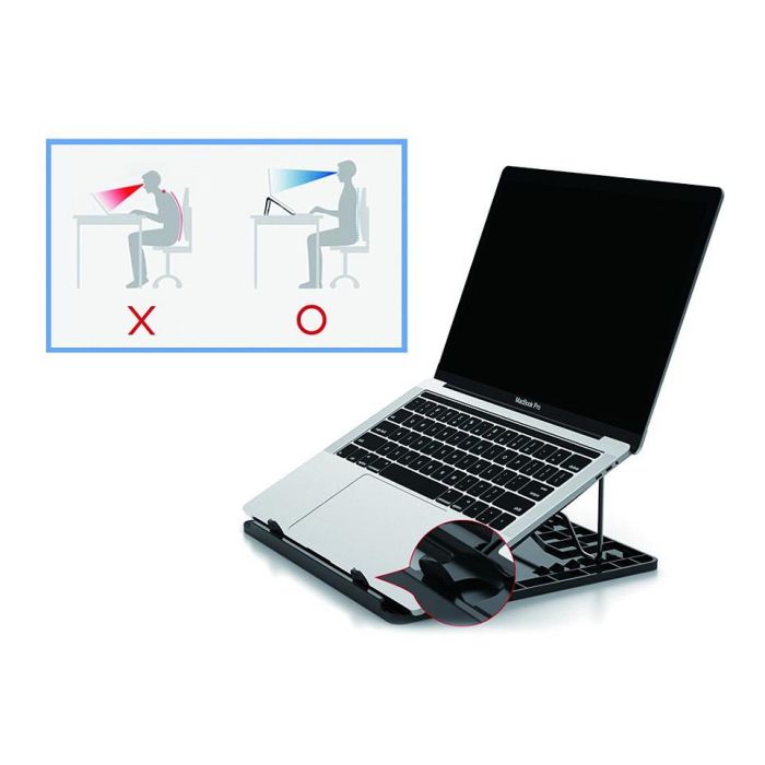Conceptronic Soporte Base Refrigeración Portátiles hasta 15.6" Ergonómico con Ajuste de Altura y Diseño Disipador de Calor 4