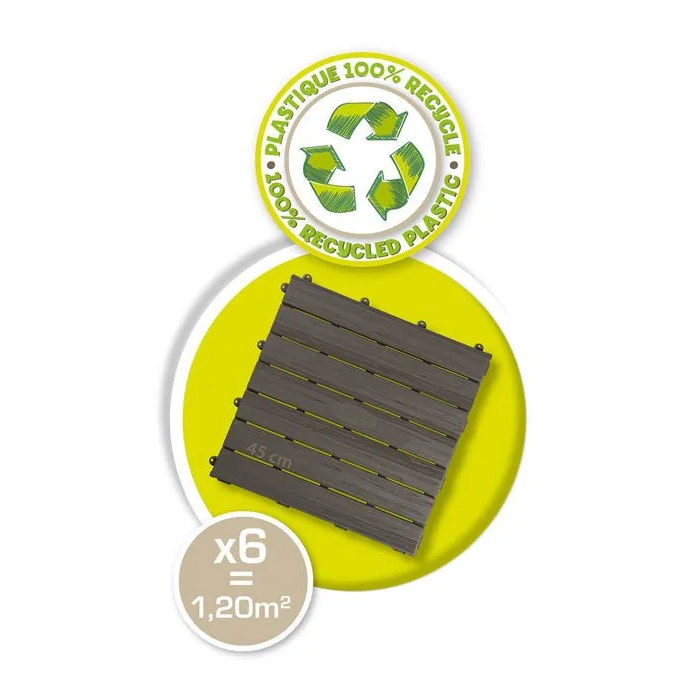 Smoby AAAAN68032 Set 6 Baldosas Suelo Casa 45x45cm Imitación Madera Texturada Plástico Reciclado 1 Smoby AAAAN68032 Set 6 Baldosas Suelo Casa 45x45cm Imitación Madera Texturada Plástico Reciclado 1