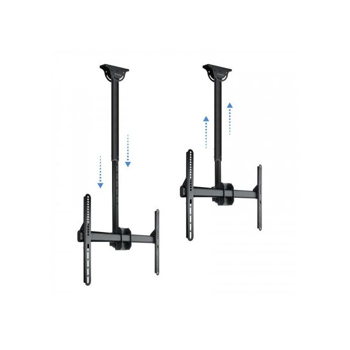 Tooq Soporte de Techo para TV LPCE1170TSLI para Pantallas de 37 a 70 Pulgadas, Carga 50 kg, VESA 600x400, Inclinación y Rotación Ajustables