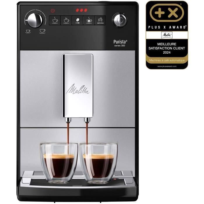 MELITTA F230-101 - Cafetera Purista - Espresso automático con molinillo de granos - 1450W - Tanque de agua 1,2L - Plata MELITTA F230-101 - Cafetera Purista - Espresso automático con molinillo de granos - 1450W - Tanque de agua 1,2L - Plata