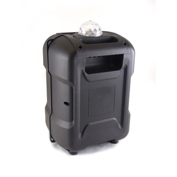 Inovalley INO1694938544363 Altavoz luminoso Bluetooth para karaoke DANCE CUBE 44 - 150W con micrófono con cable 4