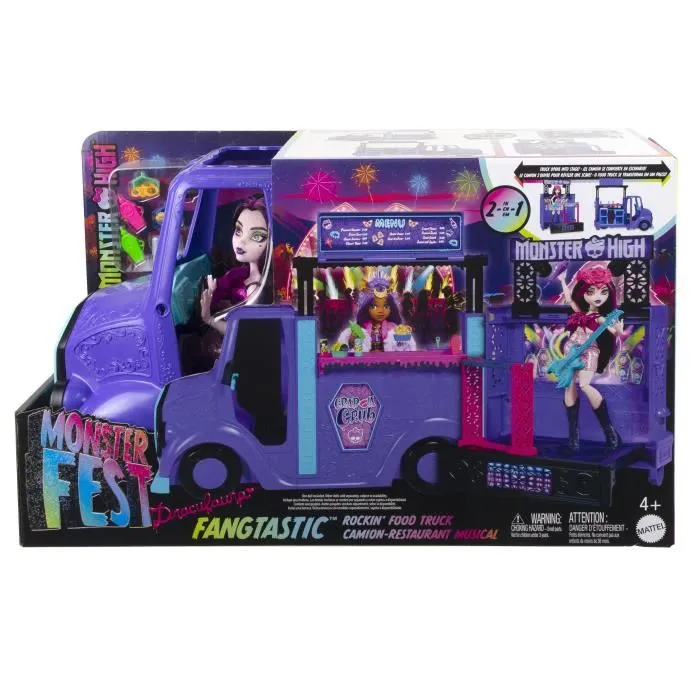 Monster High Autobús Blood-sational Rock-Set con Muñeca y Autobús HXH83 3
