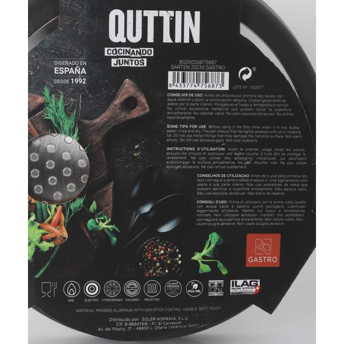 Sartén 20 cm Gastro Quttin (6 Unidades) 9 Sartén 20 cm Gastro Quttin (6 Unidades) 9
