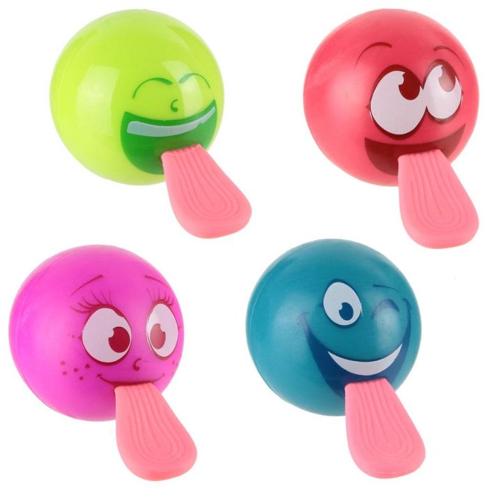 Jeux 2 momes Bola Emoti Lanzador Seche Pleure, Bola de Goma con Lengua para Lanzar Hasta 6 Metros 2