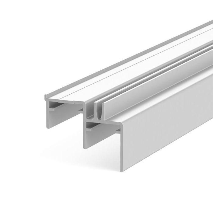 TERNO 1058.355 Guía Superior Star Fluid 3M Aluminio Plata Mate para Puertas Armario hasta 80kg