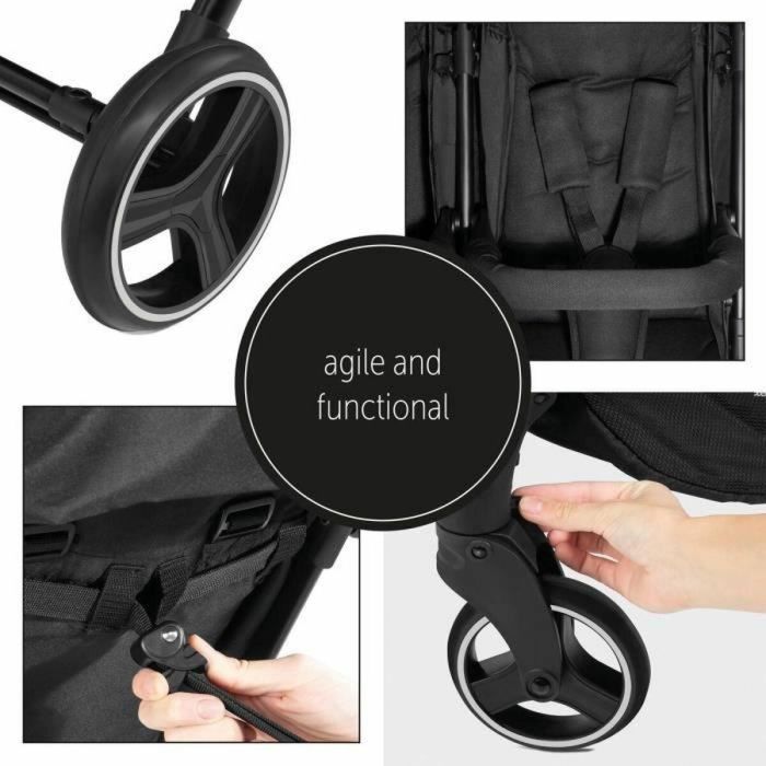 Hauck Cochecito Doble Swift X Duo Negro – Ultraligero, Compacto, Plegado con Una Mano, desde Nacimiento hasta 3 Años 3
