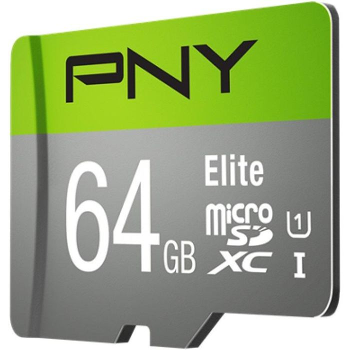 Tarjeta de Memoria Micro SD con Adaptador PNY P-SDUX64U185GW-GE 64 GB 1