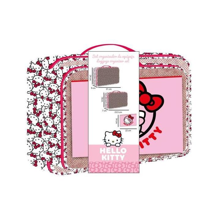 Cerdá Neceser de Aseo para Viaje Hello Kitty Rojo Set para Niños a partir de 3 Años