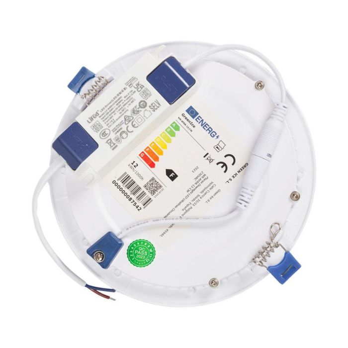 Placa LED Circular WR-AYRR-12-CW 12W 1204Lm Driver Lifud Flicker Free Blanco Frío 6000K IP20 30.000H Para Falso Techo 4
