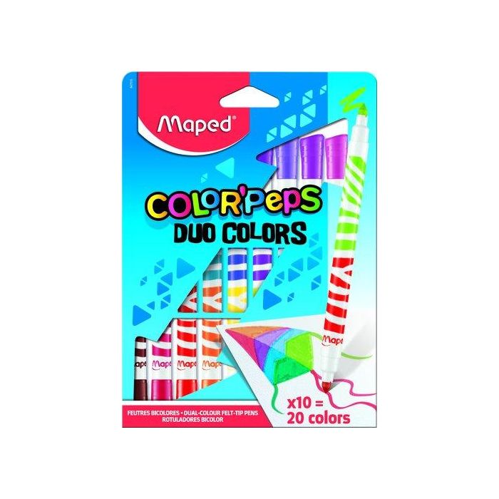 Rotulador Fibra Maped Color´Peps Duo Estuche De 10