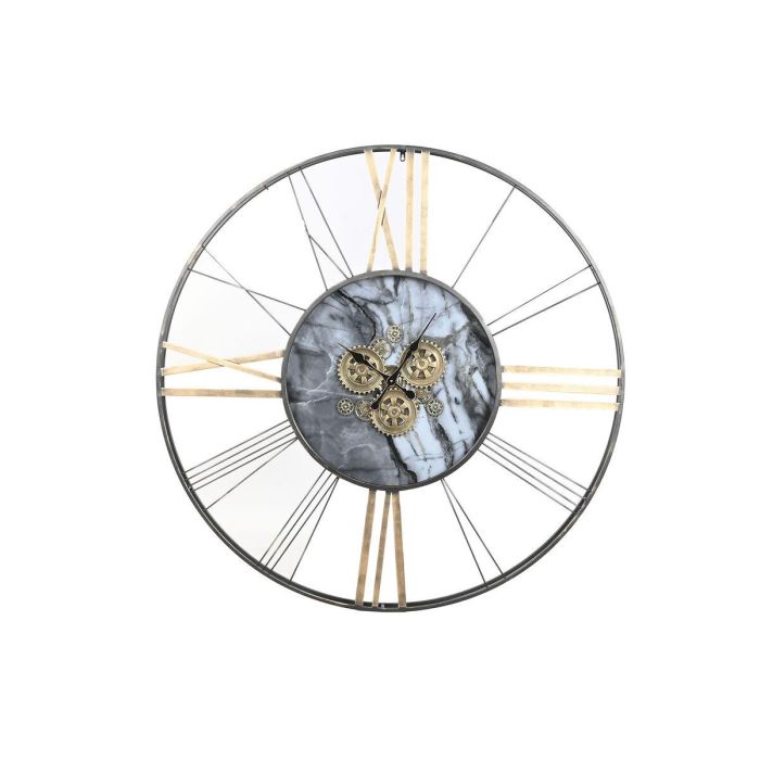 Reloj de Pared Home ESPRIT Blanco Dorado Metal 140 x 9 x 140 cm Reloj de Pared Home ESPRIT Blanco Dorado Metal 140 x 9 x 140 cm