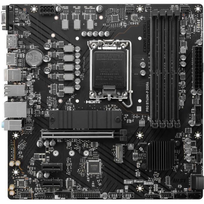 MSI 911-7E02-006 PRO B760M-P DDR4 Placa Base Micro ATX para Intel LGA 1700, Chipset B760, para PC 2 MSI 911-7E02-006 PRO B760M-P DDR4 Placa Base Micro ATX para Intel LGA 1700, Chipset B760, para PC 2