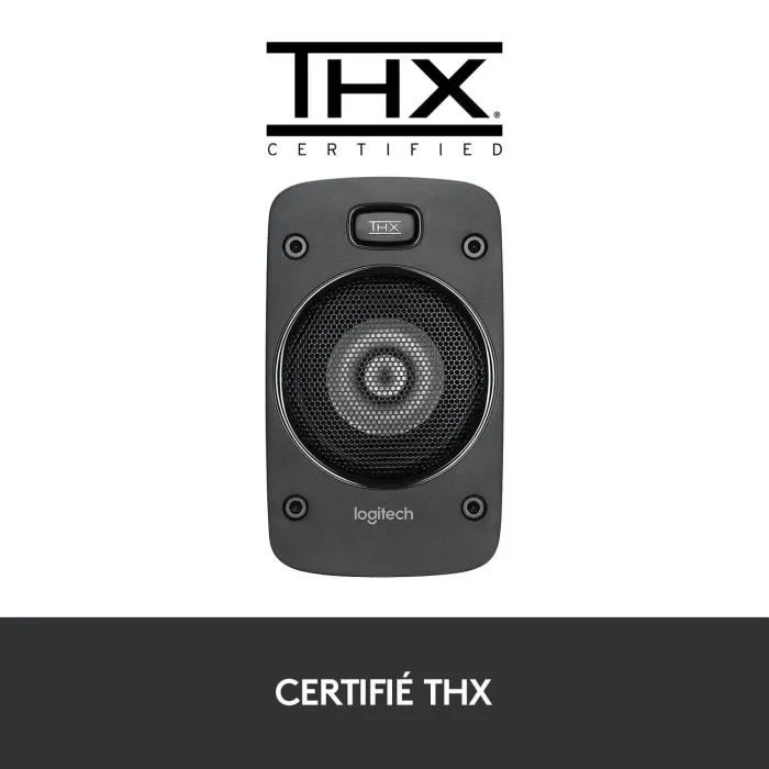 Logitech Altavoces Z906 Sistema 5.1 THX 1000W Pico / 500W RMS Sonido Envolvente Certificado Dolby Digital DTS 3