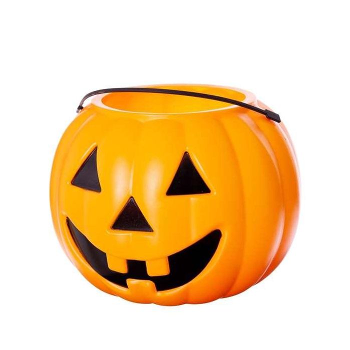Cubo calabaza grande naranja 19 x 23 x 23 cm Cubo calabaza grande naranja 19 x 23 x 23 cm