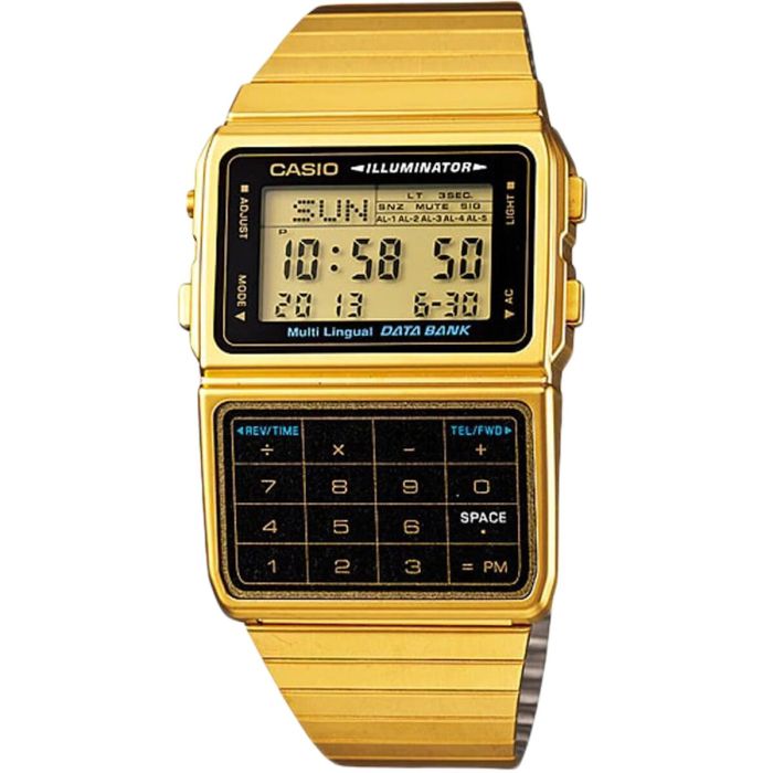 Reloj Unisex Casio DATABANK CALCULATOR GOLD