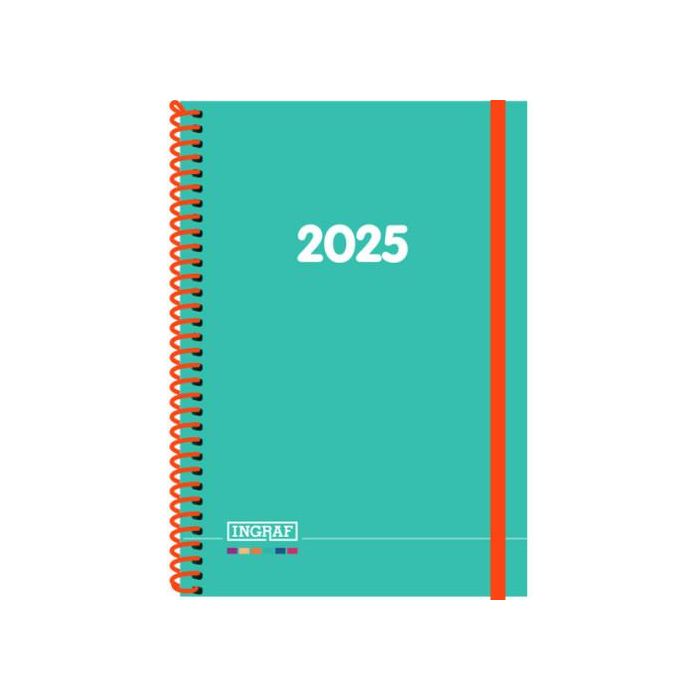 AGENDA 2025 MEDITERRANEO DIA/PAGINA 15x21 COL.SURTIDOS ESPIRAL CASTELLANO INGRAF 355430 1