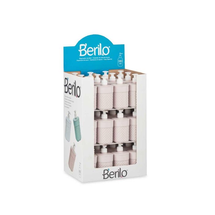 Dosificador plástico baño 580 ml rosa Berilo - 16.5x71x9 cm (36 Unidades) 2 Dosificador plástico baño 580 ml rosa Berilo - 16.5x71x9 cm (36 Unidades) 2
