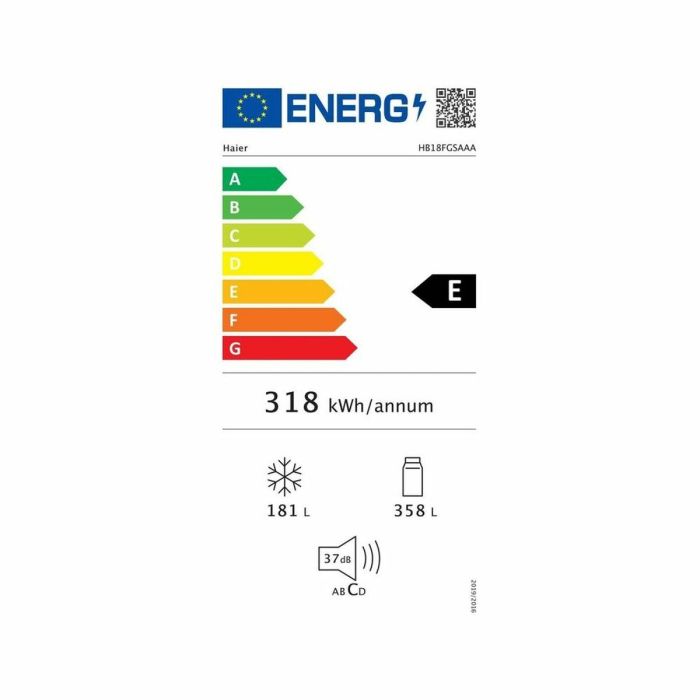 Frigorífico combinado Haier HB18FGSAAA 190 x 83 cm 539 L 1 Frigorífico combinado Haier HB18FGSAAA 190 x 83 cm 539 L 1