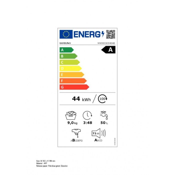 Lavadora Samsung WW90CGC04DABEC 1400 rpm 9 kg 2