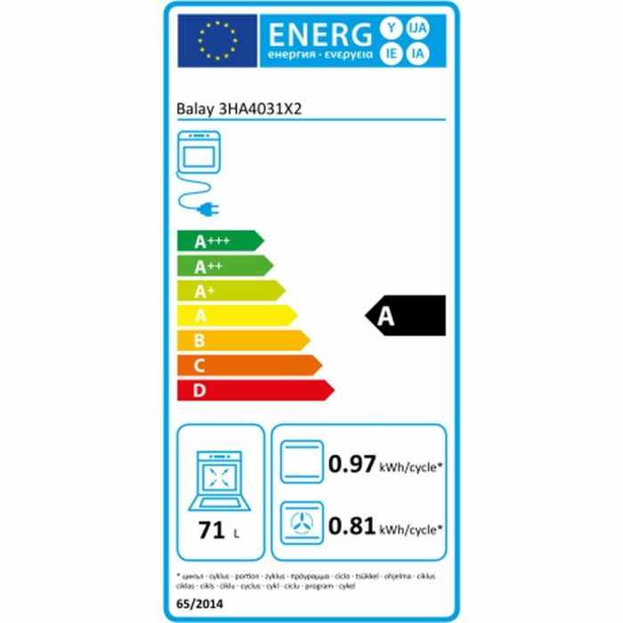 Horno Multifunción Balay 3HA4031X2 71 L 59,4 cm 4