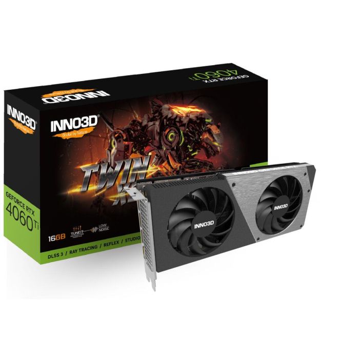 Tarjeta Gráfica INNO3D N406T2-16D6-178055N RTX 4060 16 GB GDDR6 Geforce RTX 4060 Ti 1