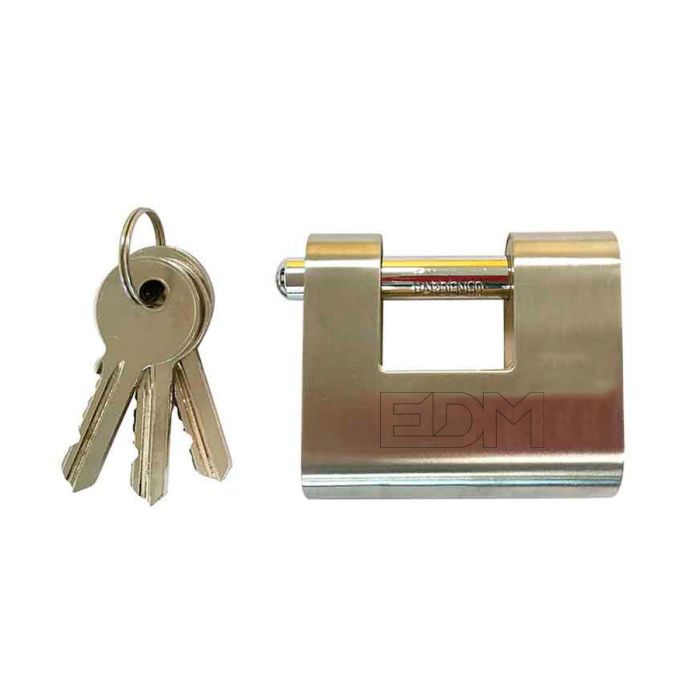 Candado de llave EDM De seguridad Latón (6 x 5,3 x 2,55 cm)