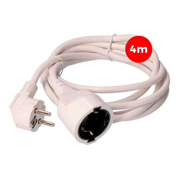 Cable alargador EDM 3 x 1,5 mm Blanco 4 m
