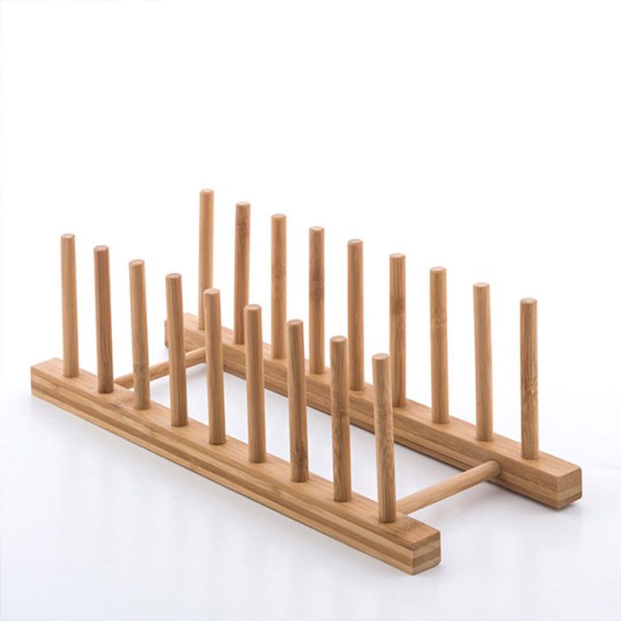 Soporte para Platos Natural Bambú (34 x 12,5 x 12 cm) 3