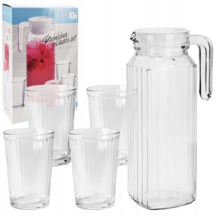 Set de jarra con vasos Excellent Houseware ye9000500 200 ml 1,1 L (5 Piezas) 1