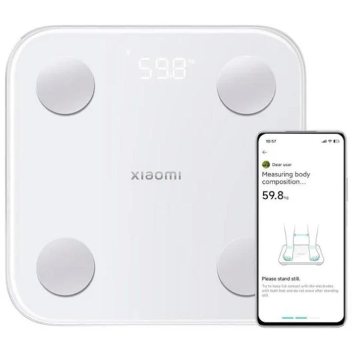 Xiaomi Báscula Inteligente Mi Body Composition Scale S400 con Análisis de 25 Indicadores y Medición de Grasa Corporal Precisa