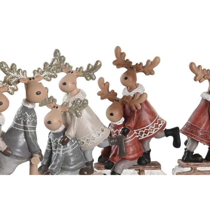 Figura Navidad Moderna DKD Home Decor 6 x 18 x 13 cm (4 Unidades) 2 Figura Navidad Moderna DKD Home Decor 6 x 18 x 13 cm (4 Unidades) 2