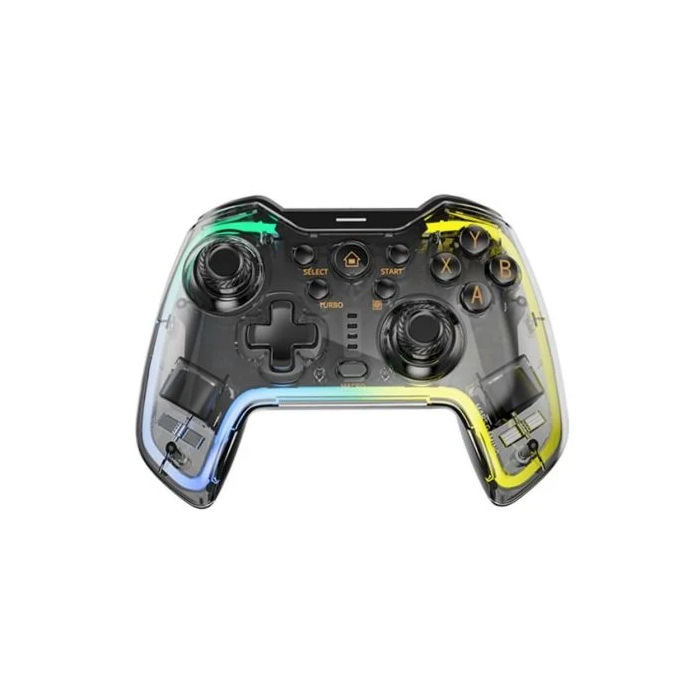 Mars Gaming Gamepad MGP-BT2 Inalámbrico Bluetooth, Mando Dual Shock con Soporte Smartphone, RGB Neón, Compatible PS4, PC, Android, iOS, Switch - 10 Horas Batería 1