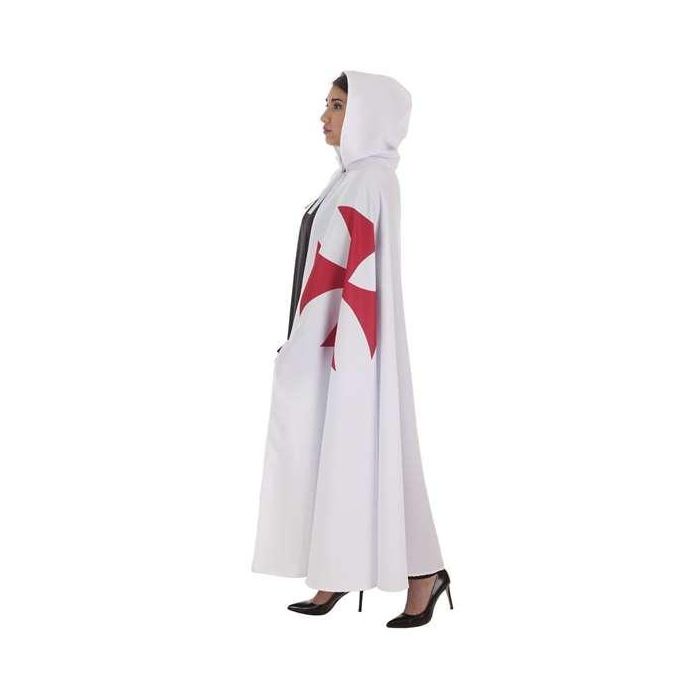 Disfraz adulto capa templario blanca talla XL