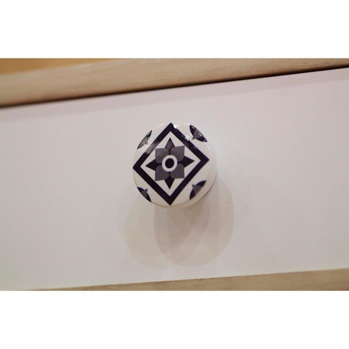 Rei Pomos redondos para mueble madera haya acabado gris 4 unid. Ø38x22mm e244 2