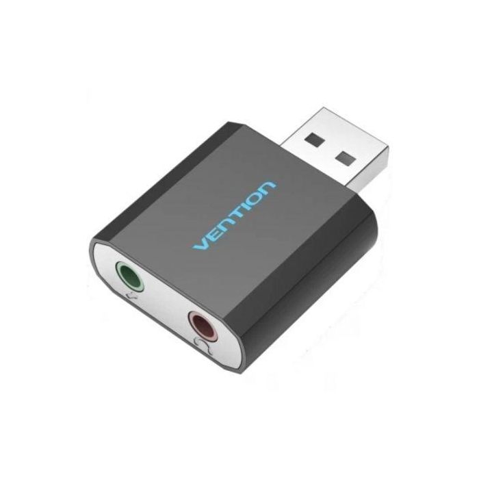 Vention VAB-S17-B Tarjeta de Sonido Externa USB 2.1 Canales para Auriculares y Micrófono, Chip Reducción Ruido, Negro, Compatible PS4 0 Vention VAB-S17-B Tarjeta de Sonido Externa USB 2.1 Canales para Auriculares y Micrófono, Chip Reducción Ruido, Negro, Compatible PS4 0