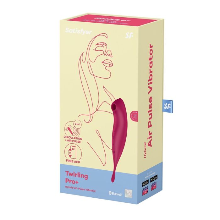 Satisfyer Twirling pro+ vibrador hibrido de aire app rojo oscuro Satisfyer Twirling pro+ vibrador hibrido de aire app rojo oscuro