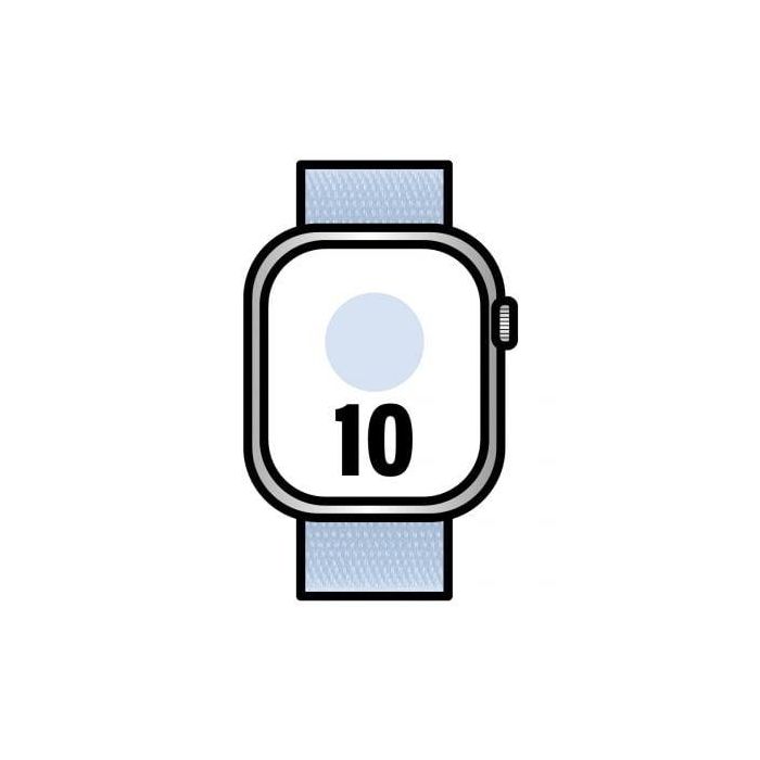 Apple MWY23QL/A Apple Watch Series 10 GPS + Cellular 46mm Caja de Aluminio Correa Loop Deportiva Azul Nube, Salud Avanzada, Pantalla Grande, Sumergible Apple MWY23QL/A Apple Watch Series 10 GPS + Cellular 46mm Caja de Aluminio Correa Loop Deportiva Azul Nube, Salud Avanzada, Pantalla Grande, Sumergible