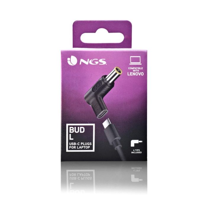 NGS BUD-L Pack 4 Clavijas USB Tipo-C para Portátil Lenovo (5.5x2.5mm, 4.0x1.7mm, Flat Pin, 7.9x5.5mm) 5