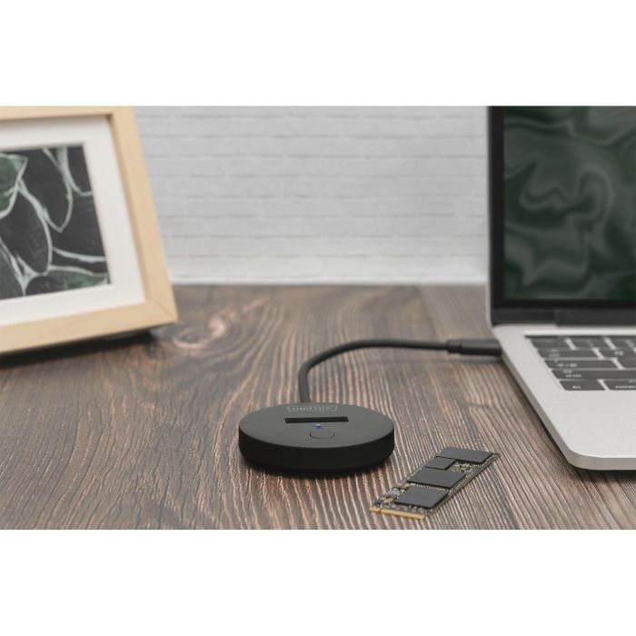 Digitus Docking USB-C a NVMe/SATA SSD – Carcasa Externa para M.2 NVMe y SATA SSD – Negro 4
