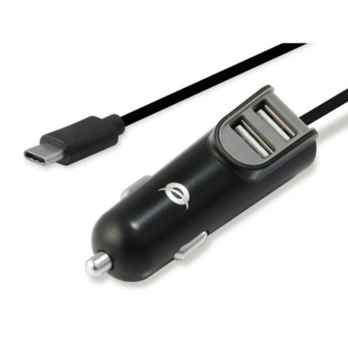 Conceptronic Cargador Coche Carden05B USB 3.1A con Cable USB-C, 2 Puertos, Compatible con Smartphones, Tablets y más 0 Conceptronic Cargador Coche Carden05B USB 3.1A con Cable USB-C, 2 Puertos, Compatible con Smartphones, Tablets y más 0
