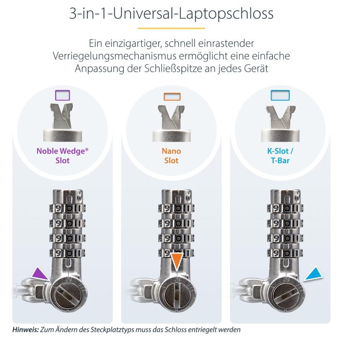 Videocámara de Vigilancia Startech UNIVKA25-LAPTOP-LOCK Videocámara de Vigilancia Startech UNIVKA25-LAPTOP-LOCK