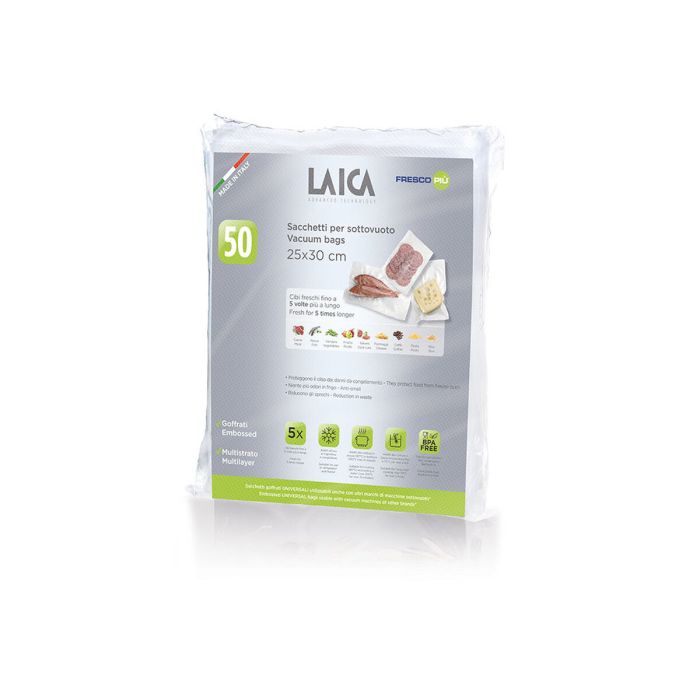 Laica 100 Empty Conservation Bags 20X28 Cm. VT3501