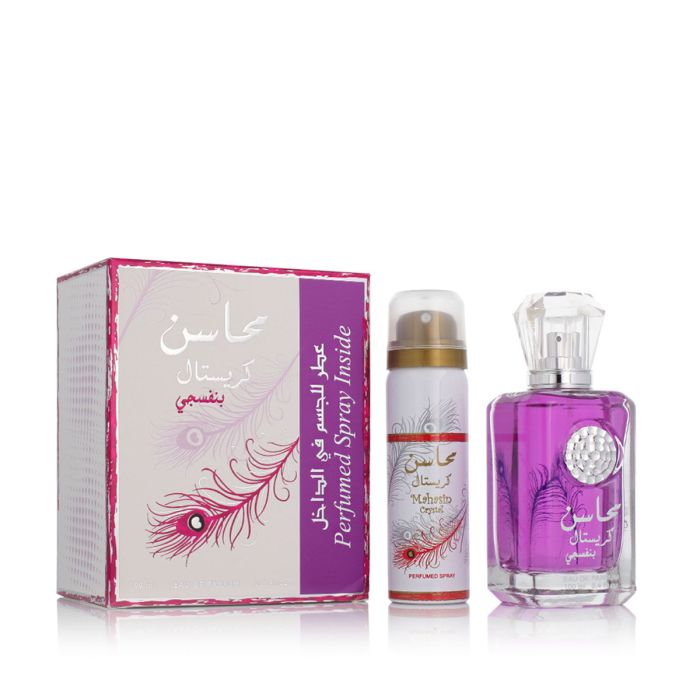Set de Perfume Mujer Lattafa 2 Piezas Mahasin Crystal Violet
