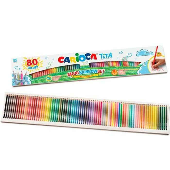 Carioca Lápices De Colores Tita Maxi Rainbow C-Surtidos Estuche 80 Ud