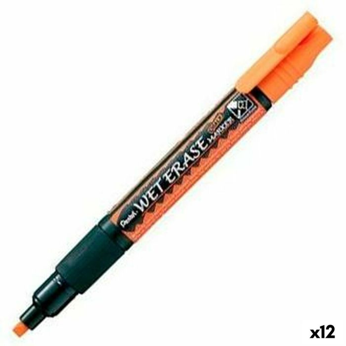 Rotuladores de tiza líquida Pentel Wet Erase Naranja (12 Piezas) 1