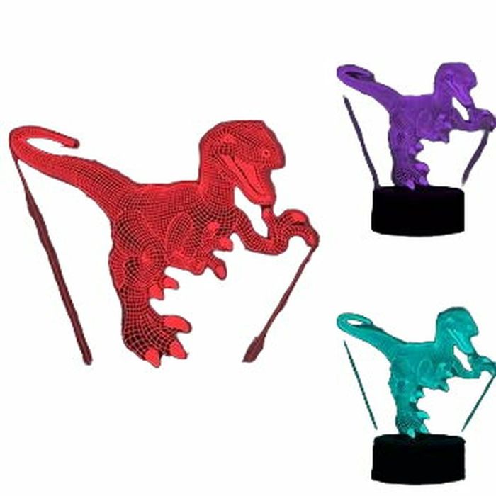 I-total lampara 3D dinosaurio luz led