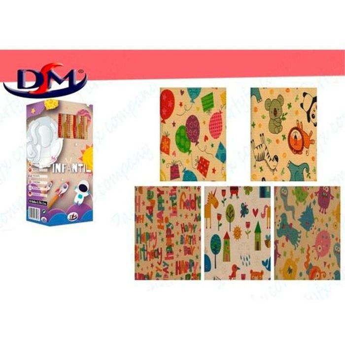 Papel de Regalo DM Multicolor Rollo 70 x 200 cm (50 Unidades)