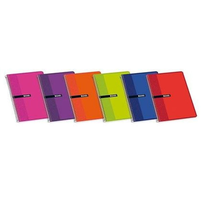 Cuaderno ENRI Multicolor Tapa blanda Din A4 80 Hojas (10 Unidades) 1