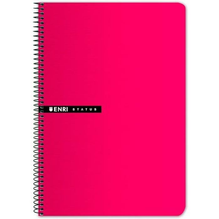 Cuaderno ENRI Cuadriculado Rojo Din A4 (5 Unidades) 1