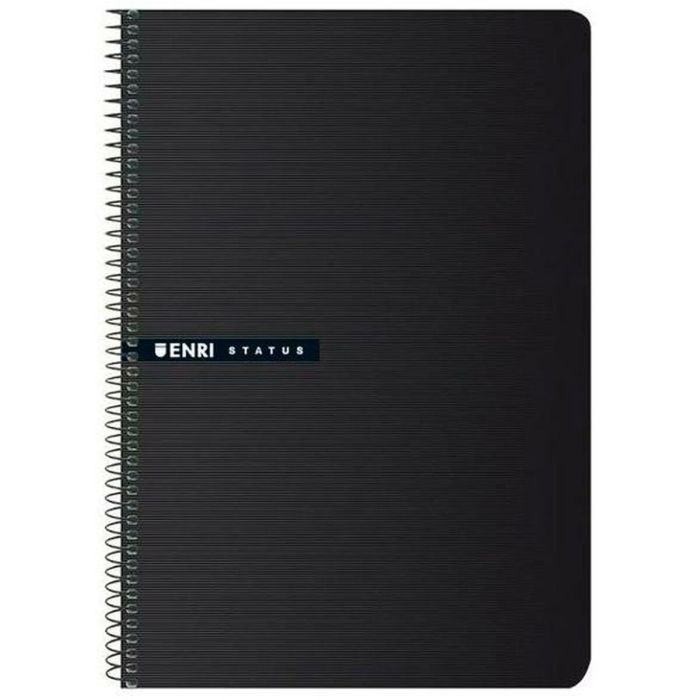 Cuaderno ENRI Status 100 Hojas A4 Negro (5 Unidades) 1